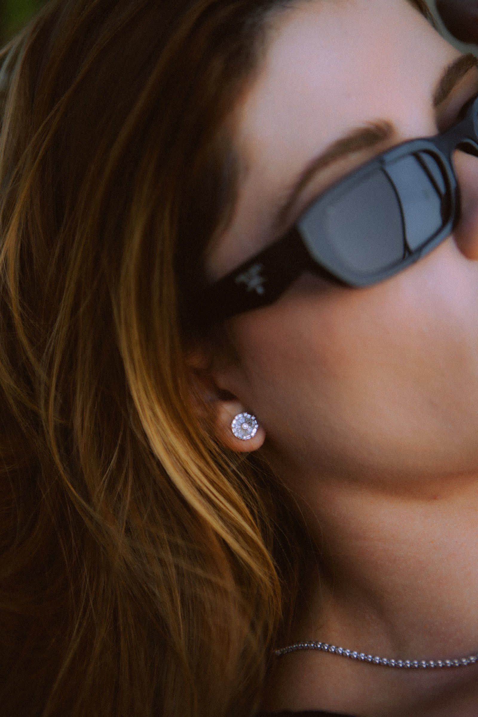Cushion Earrings — Diamond cushions in a double halo.