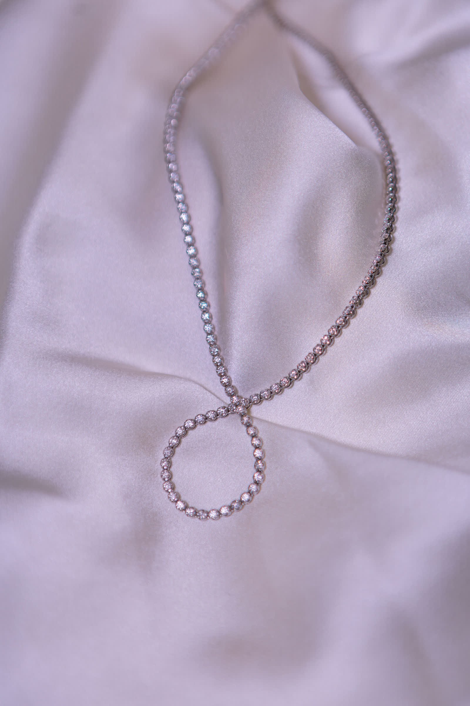 Riviera Necklace — A classic riviera with graduated diamonds.